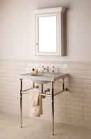 27 x 22 in. Oval Console Bathroom Sink in Carrara Marble