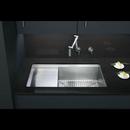 KOHLER Stainless Steel 33 x 18-1/2 in. No Hole Single Bowl Undermount Kitchen Sink 