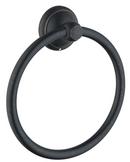 Round Closed Towel Ring in Rubbed Bronze