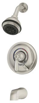 Two Handle Multi Function Bathtub & Shower Faucet in Satin Nickel (Trim Only)