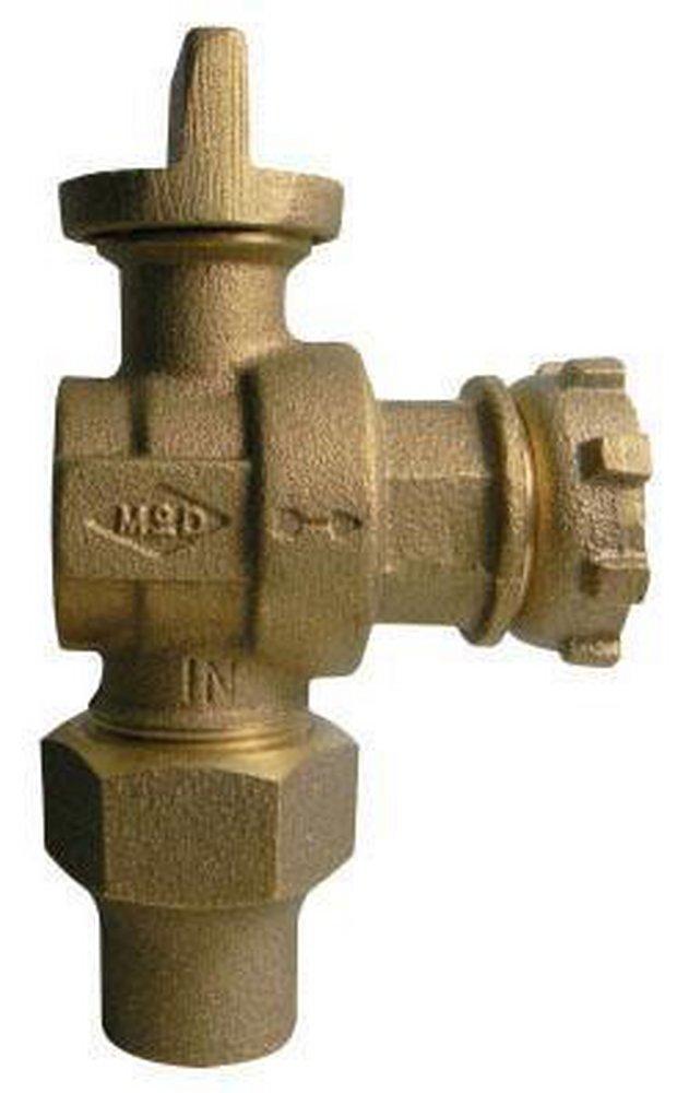 A.Y. McDonald 1 in. Flare x Meter Angle Ball Supply Stop Valve 