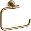 Rectangular Open Towel Ring in Vibrant Moderne Brushed Gold