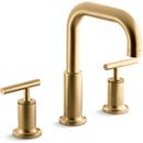 Two Handle Roman Tub Faucet in Vibrant Moderne Brushed Gold Trim Only