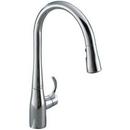 KOHLER Matte Black Single Handle Pull Down Kitchen Faucet with Three-Function Spray, Magnetic Docking and Sweep Spray Technology 