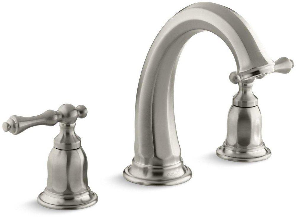 KOHLER Vibrant&reg; Brushed Nickel Two Handle Roman Tub Faucet 