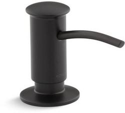 16 oz. 3-1/16 in. Soap & Lotion Dispenser in Matte Black