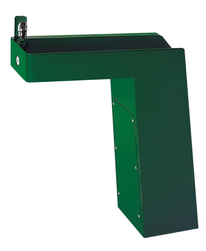 Haws&reg; Green ADA Trough Style Galvanized Pedestal Drinking Fountain 