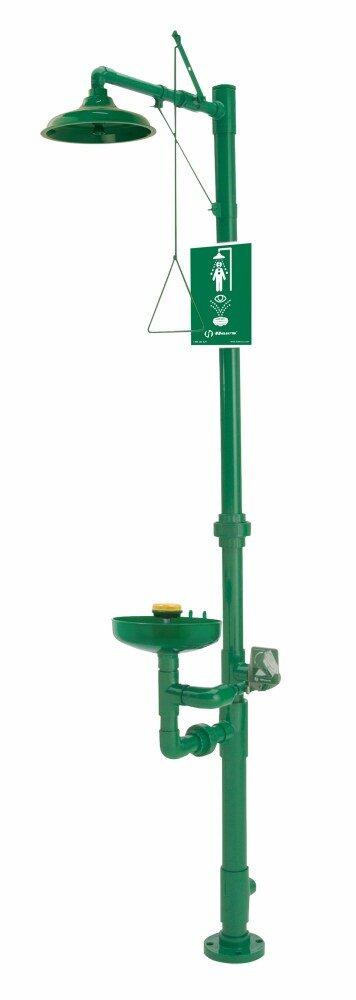 Haws&reg; Green 20 gpm 1-1/4 in. Threaded Pull Reducing Safety Shower 