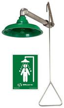 Horizontal/Vertical Drench Shower with Plastic Head in Green