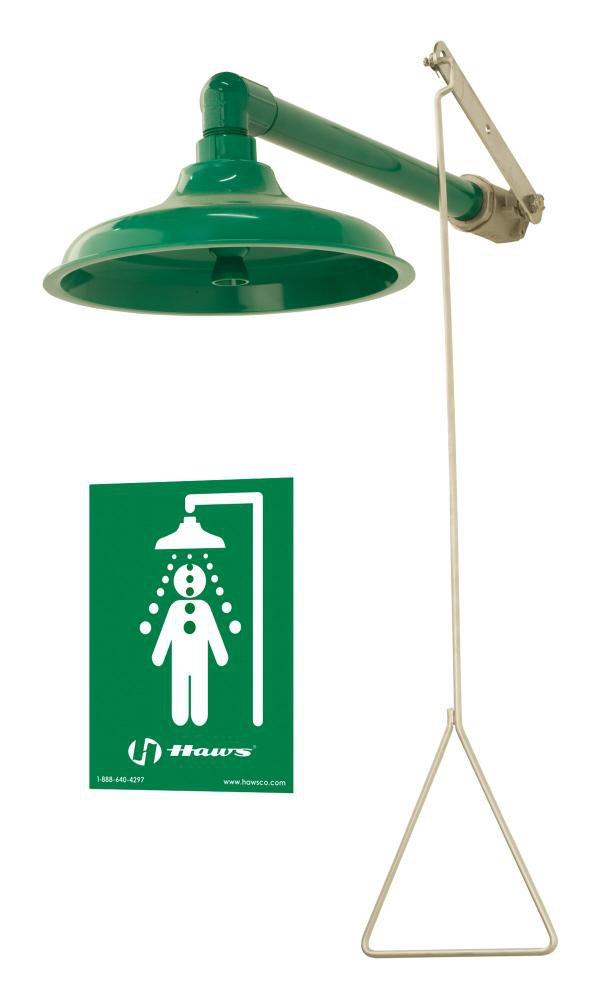 Haws&reg; Green Corrosion Resistant Emergency Drench Shower 