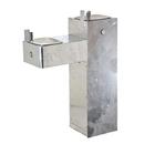 Haws&reg; Natural Steel Hi-Lo ADA Bubbler Drink Fountain 