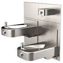 Haws&reg; Satin Stainless Steel Hi-Lo ADA Wall Mount Drink Fountain 