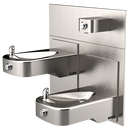 Haws&reg; Satin Stainless Steel Hi-Lo ADA Wall Mount Drink Fountain 