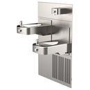 Haws&reg; Satin Stainless Steel Wall Mount Barrier Free Chilled Dual Fountain 