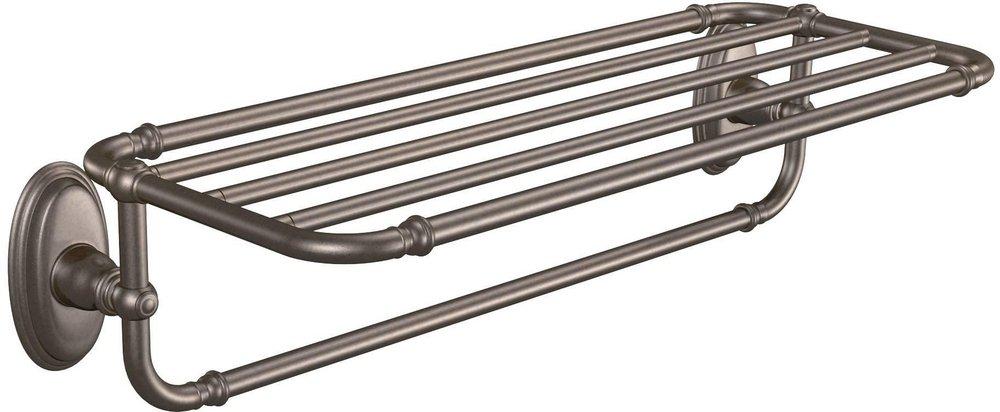 Moen Oil Rubbed Bronze 26-4/5 in. Stainless Steel and Zinc Bathroom Shelf 