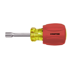 1/4 in. Stubby Magnetic Tip Nut Driver in Red