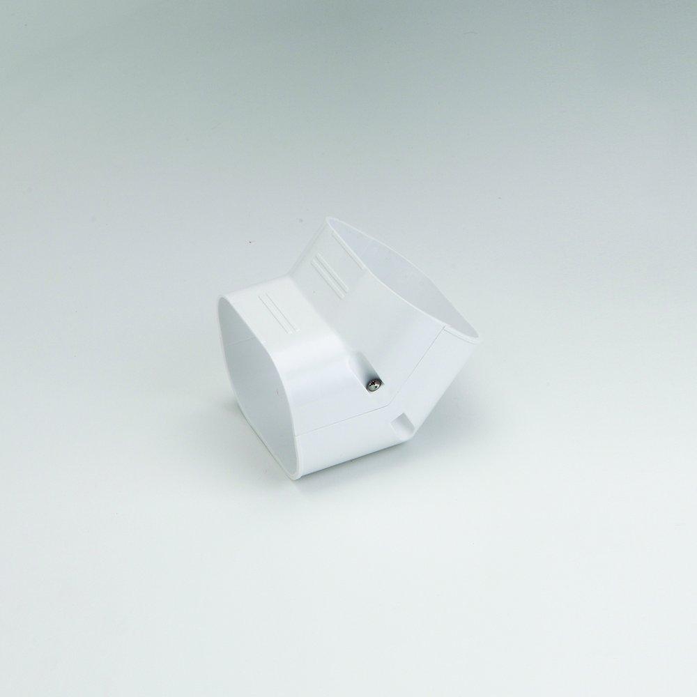 Slimduct&reg; White 4 in. OD Vertical 45 Degree Elbow in White 