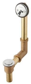 16 in. Brass Toe-Tap Drain in Polished Chrome