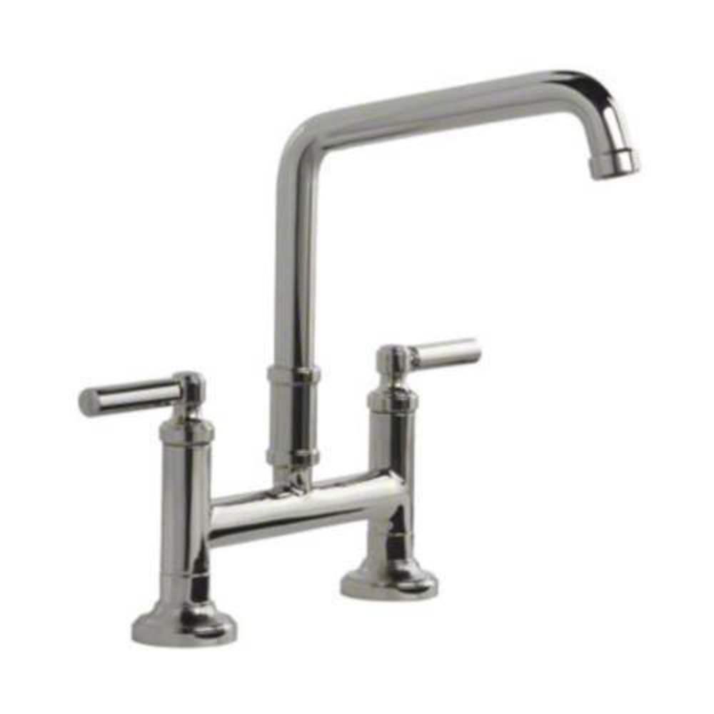 Kallista Polished Chrome Two Handle Bridge Kitchen Faucet 