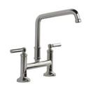 Two Handle Bridge Kitchen Faucet in Polished Chrome