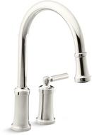Single Handle Pull Down Kitchen Faucet in Nickel Silver