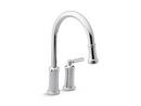 Kallista Brushed Nickel Single Handle Pull Down Kitchen Faucet 