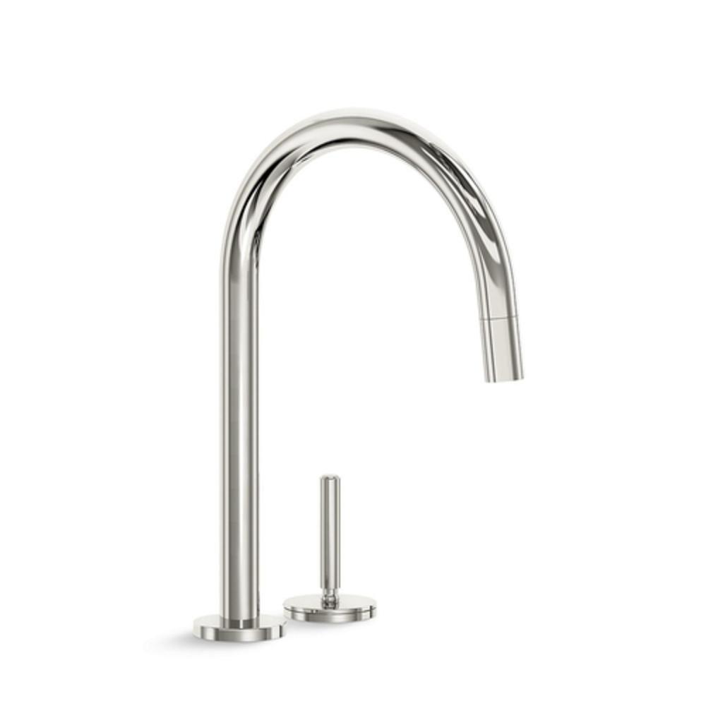 Kallista Nickel Silver Single Handle Pull Down Kitchen Faucet 