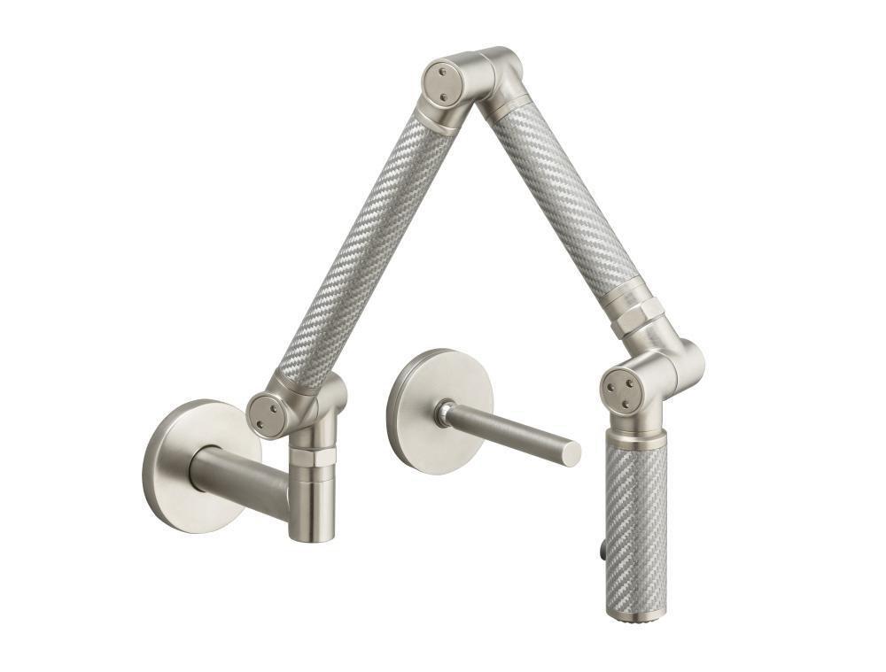 KOHLER Vibrant&reg; Stainless Wall Mount Kitchen Sink Faucet 