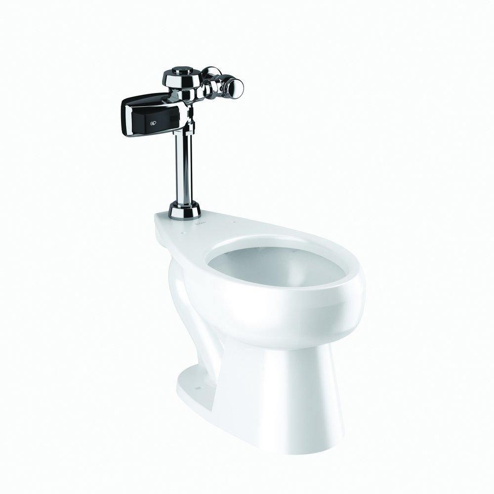 Sloan Valve White Elongated Toilet Bowl 