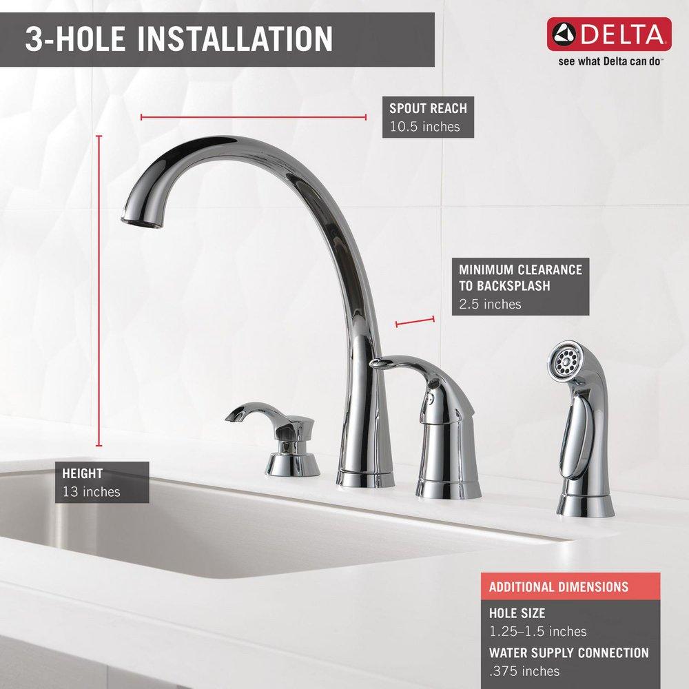 Delta Faucet Chrome Single Handle Kitchen Faucet 