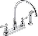 Two Handle Kitchen Faucet with Side Spray in Chrome