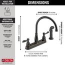 Delta Faucet Oil Bronze Two Handle Kitchen Faucet 