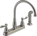 Two Handle Kitchen Faucet with Side Spray in Stainless