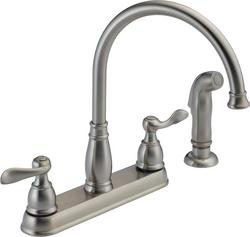 Two Handle Kitchen Faucet with Side Spray in Brilliance&reg; Stainless