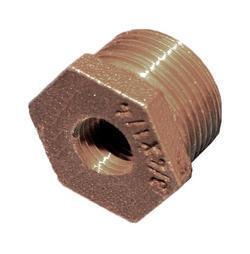 1/2 x 1/4 in. MNPT x FNPT 125# Brass Reducing Hex Head Bushing