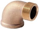 MNPT x FNPT 125# Schedule 40 Standard Global Brass 90 Degree Elbow 