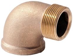 3/4 in. MNPT x FNPT 125# Street Schedule 40 and Standard Global Brass 90 Degree Elbow