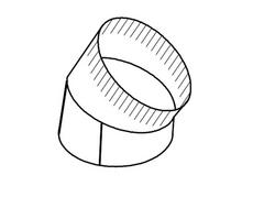4 in. 26 ga 45 Degree Duct Elbow