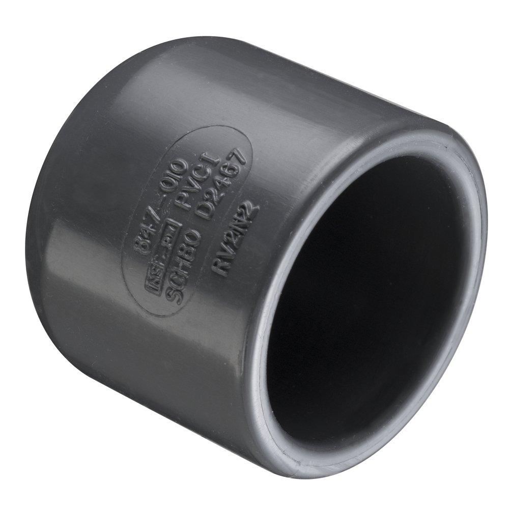 Grey Socket Schedule 80 PVC Cap 