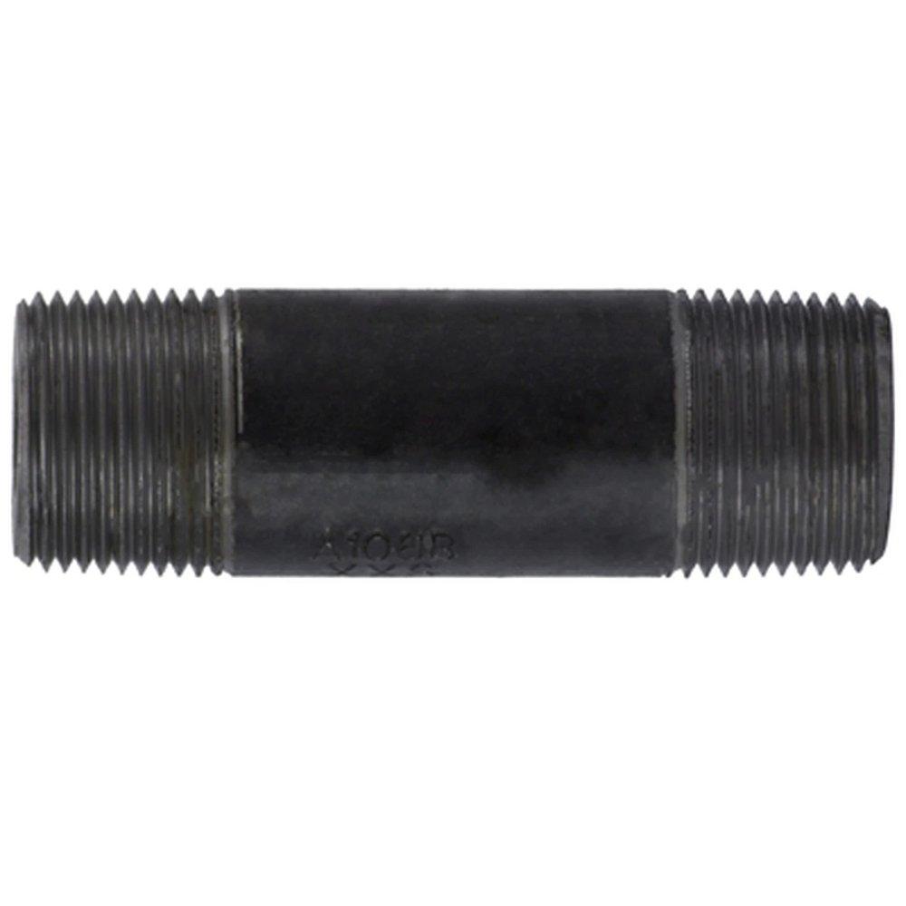 3/8 in. Sch. 40 A106B TBE Nipple Seamless Black Carbon Steel 