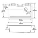 Elkay Mocha 33 x 20 in. No Hole Composite Single Bowl Undermount Kitchen Sink 