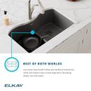 Elkay Black 33 x 22 in. No Hole Composite Double Bowl Drop-in Kitchen Sink 