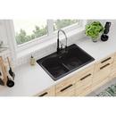 Elkay Black 33 x 22 in. No Hole Composite Double Bowl Drop-in Kitchen Sink 