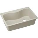 33 x 22 in. No Hole Composite Single Bowl Drop-in Kitchen Sink in Bisque