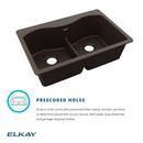 Elkay White 33 x 22 in. No Hole Composite Double Bowl Drop-in Kitchen Sink 