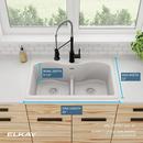 Elkay White 33 x 22 in. No Hole Composite Double Bowl Drop-in Kitchen Sink 