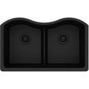 Elkay Black 33 x 20 in. No Hole Composite Double Bowl Undermount Kitchen Sink 