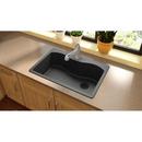 Elkay Black 33 x 22 in. No Hole Composite Single Bowl Drop-in Kitchen Sink 