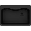 Elkay Black 33 x 22 in. No Hole Composite Single Bowl Drop-in Kitchen Sink 
