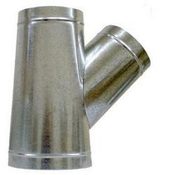 12 in. x 10 in. x 10 in. 26 ga Galvanized Steel Tee Wye